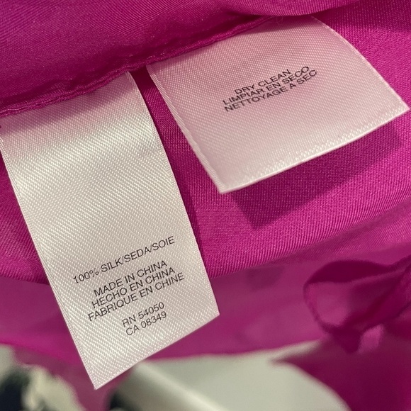 Jones New York Collection Bright Pink Sheer Blazer 100% Silk - Picture 6 of 7